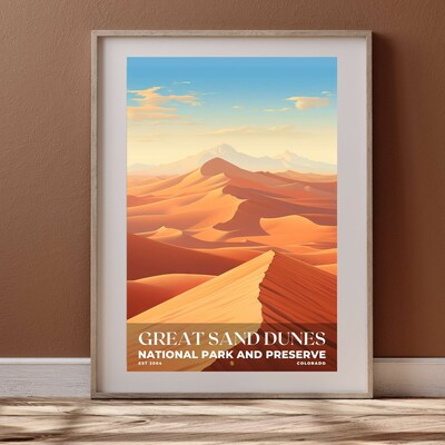 Great Sand Dunes National Park and Preserve Poster, Travel Art, Office Poster, Home Decor | S7 - image4